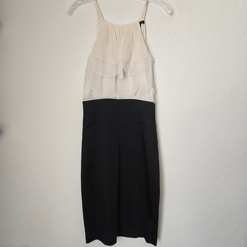 BCBG MaxAzria Cream And Black Dress Sz XS